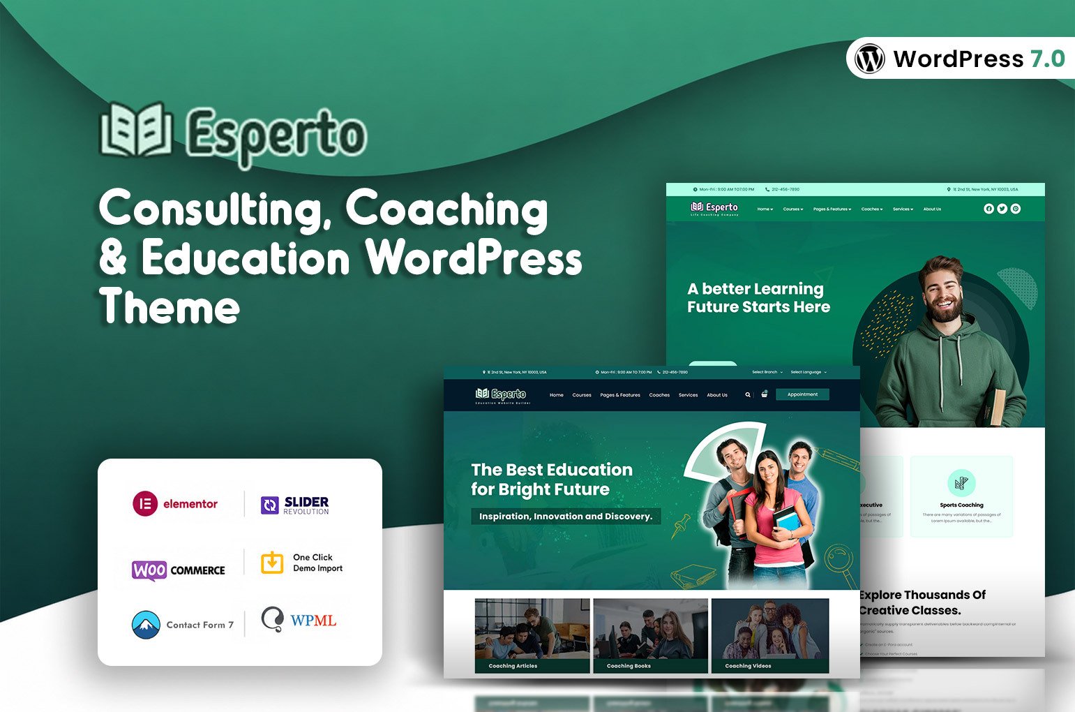 Esperto – Online Course Selling & Education WordPress Theme