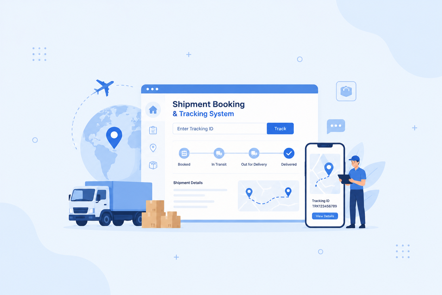 WordPress Theme with Shipment Booking & Tracking System