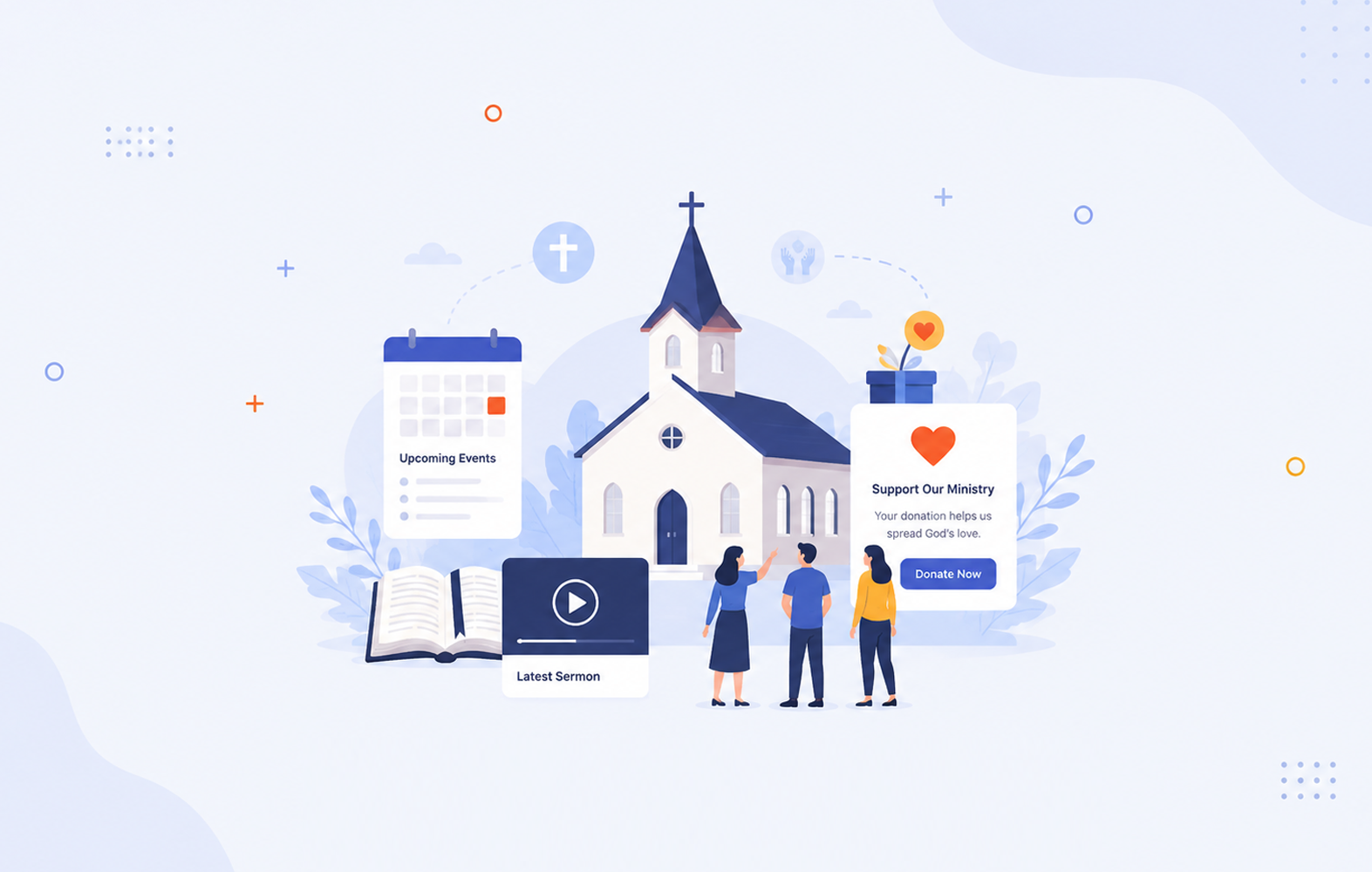 Church Website with Events, Donations and Sermons