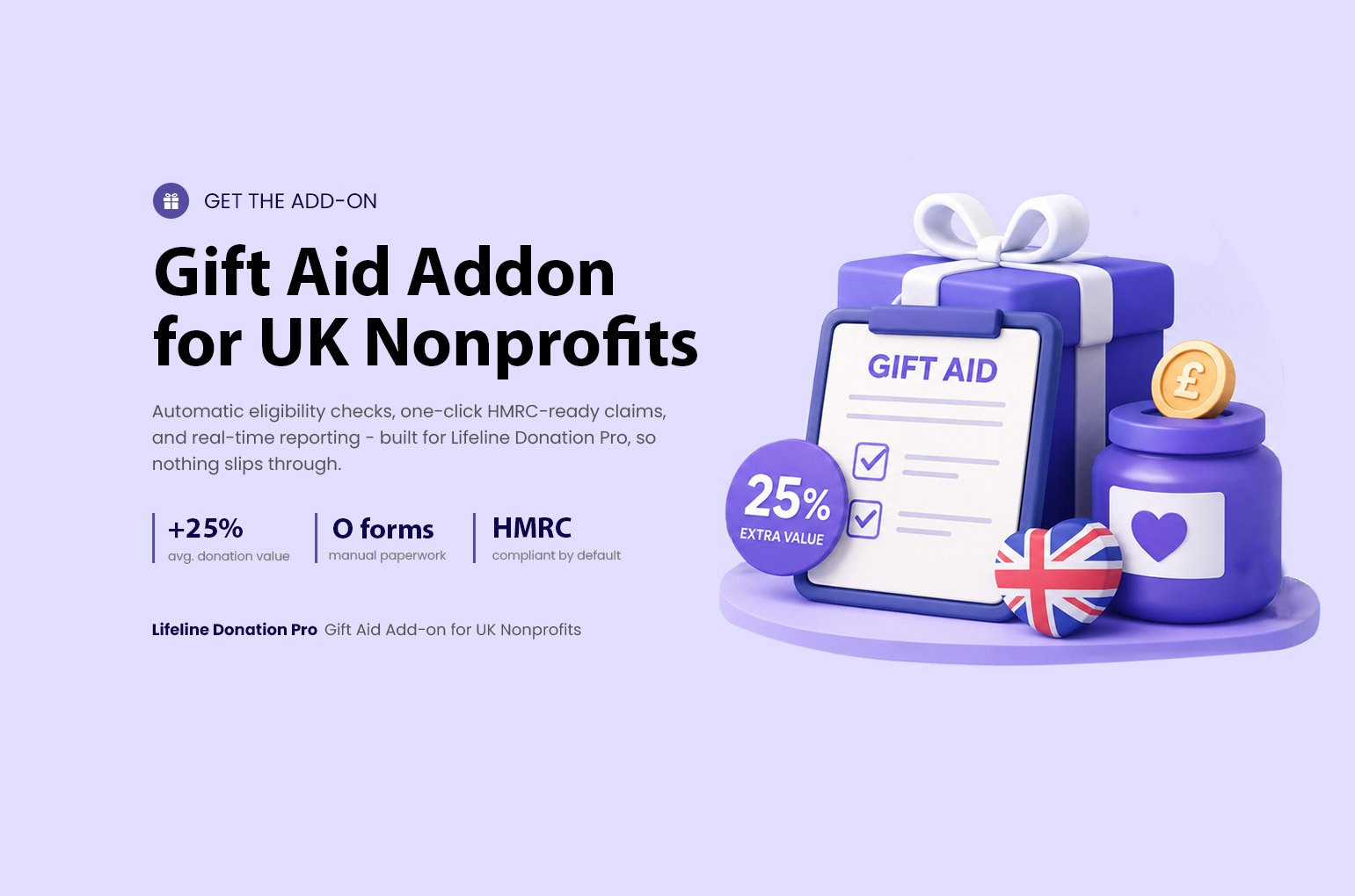 Gift Aid Addon for Lifeline Donation Pro