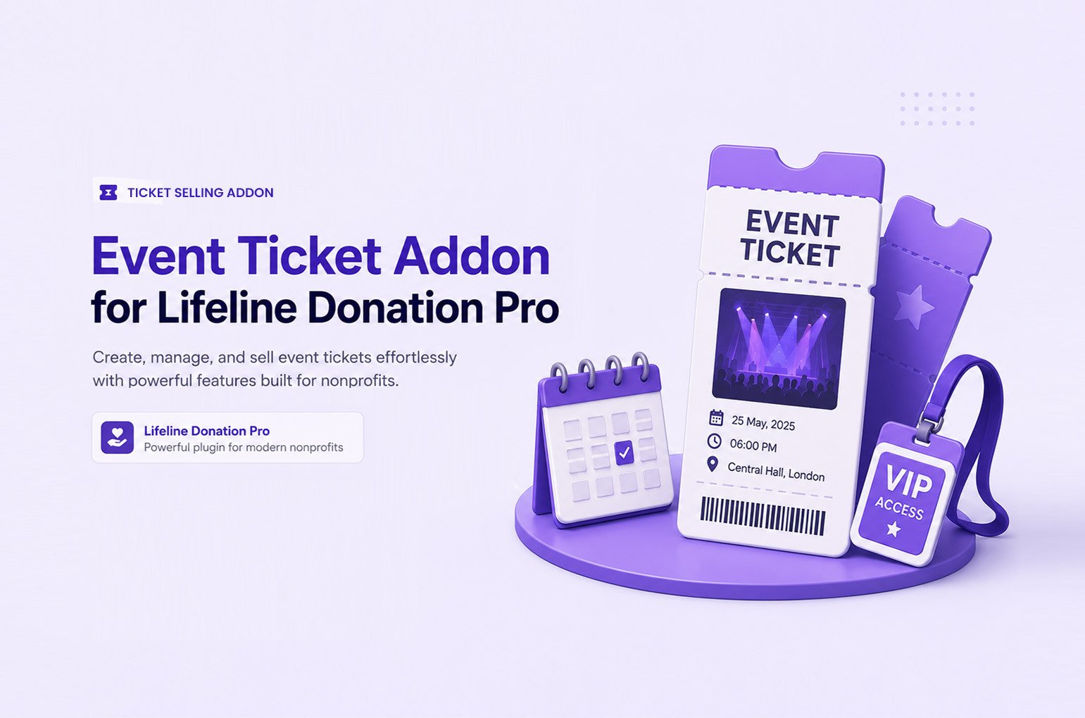 Event Ticket Addon for Lifeline Donation Pro